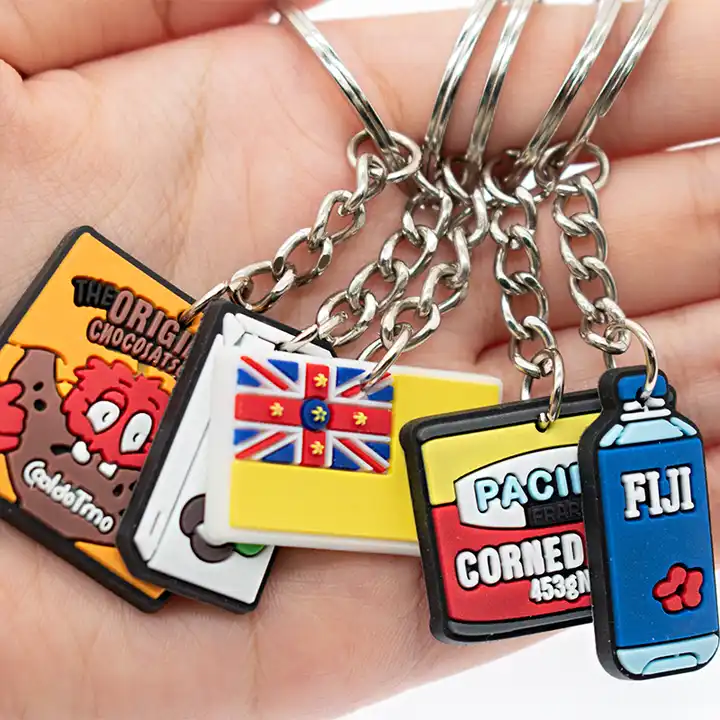 Personalized Logo Custom Silicone Keychain Rubber Keychain 